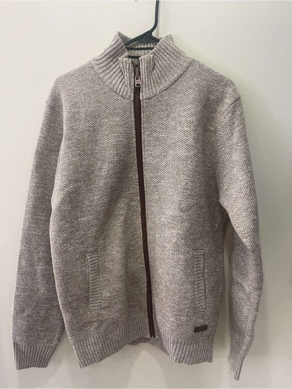 Buffalo David Bitton Men's Zip-Up Knit Sweater Jacket - Heather Gray